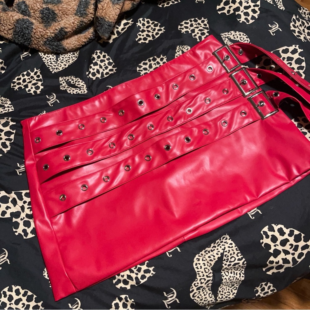 Fashion Nova Red Mini Skirt